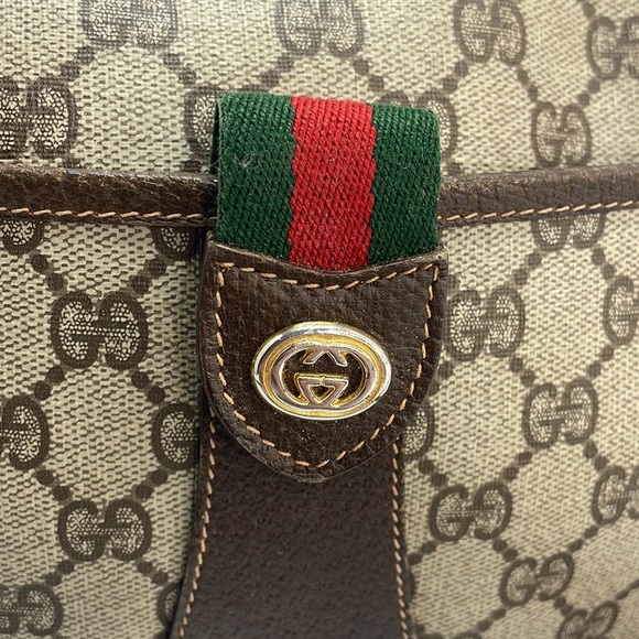 Authentic GUCCI vintage Sherry line coated canvas Crossbody bag w/ COA - Picture 5 of 13